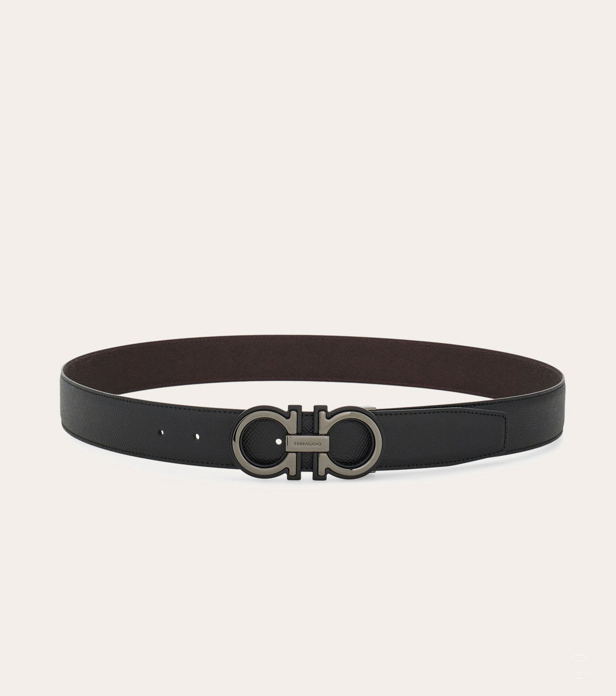 Reversible and adjustable Gancini belt