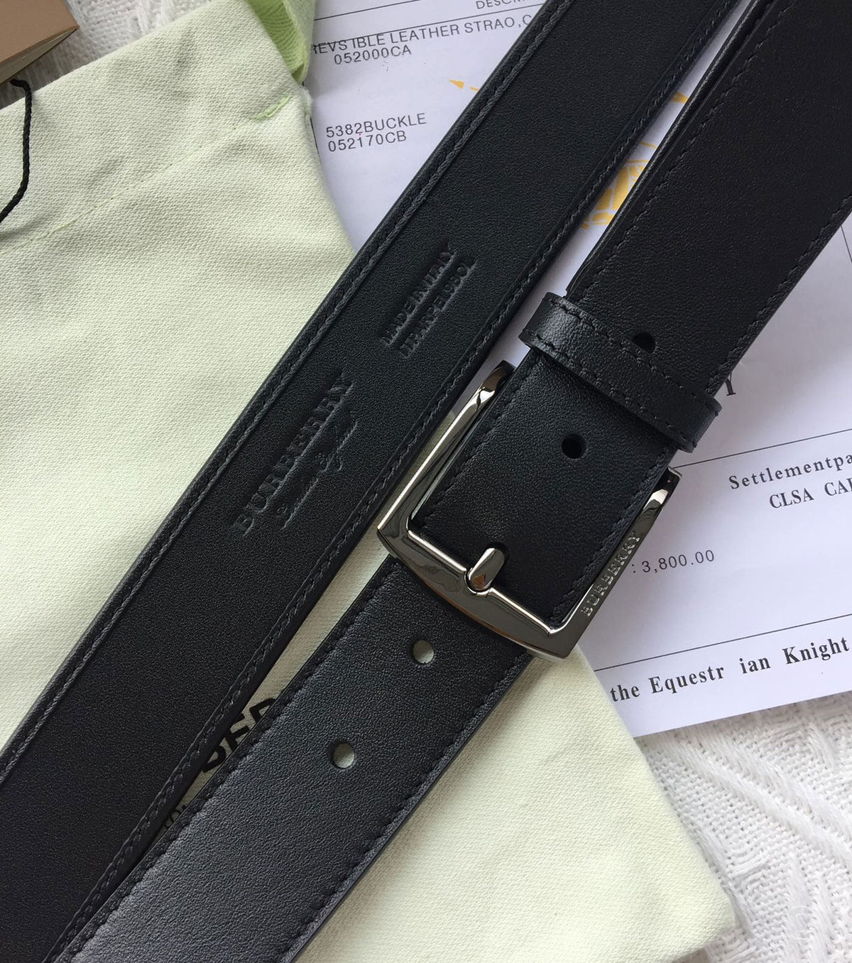1983 Check And Leather Belt