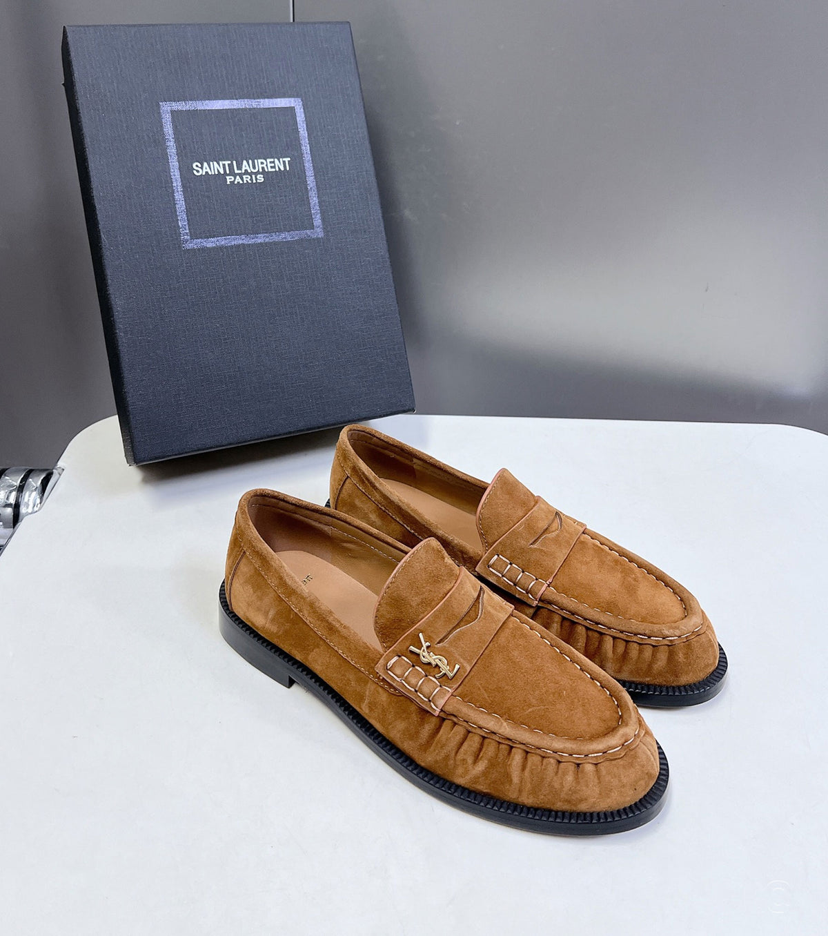 Suede Penny Loafers