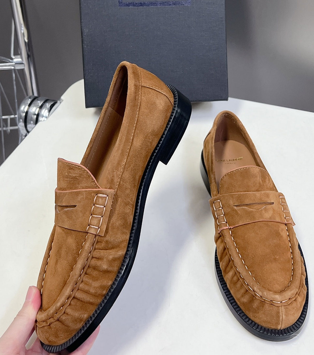 Suede Penny Loafers