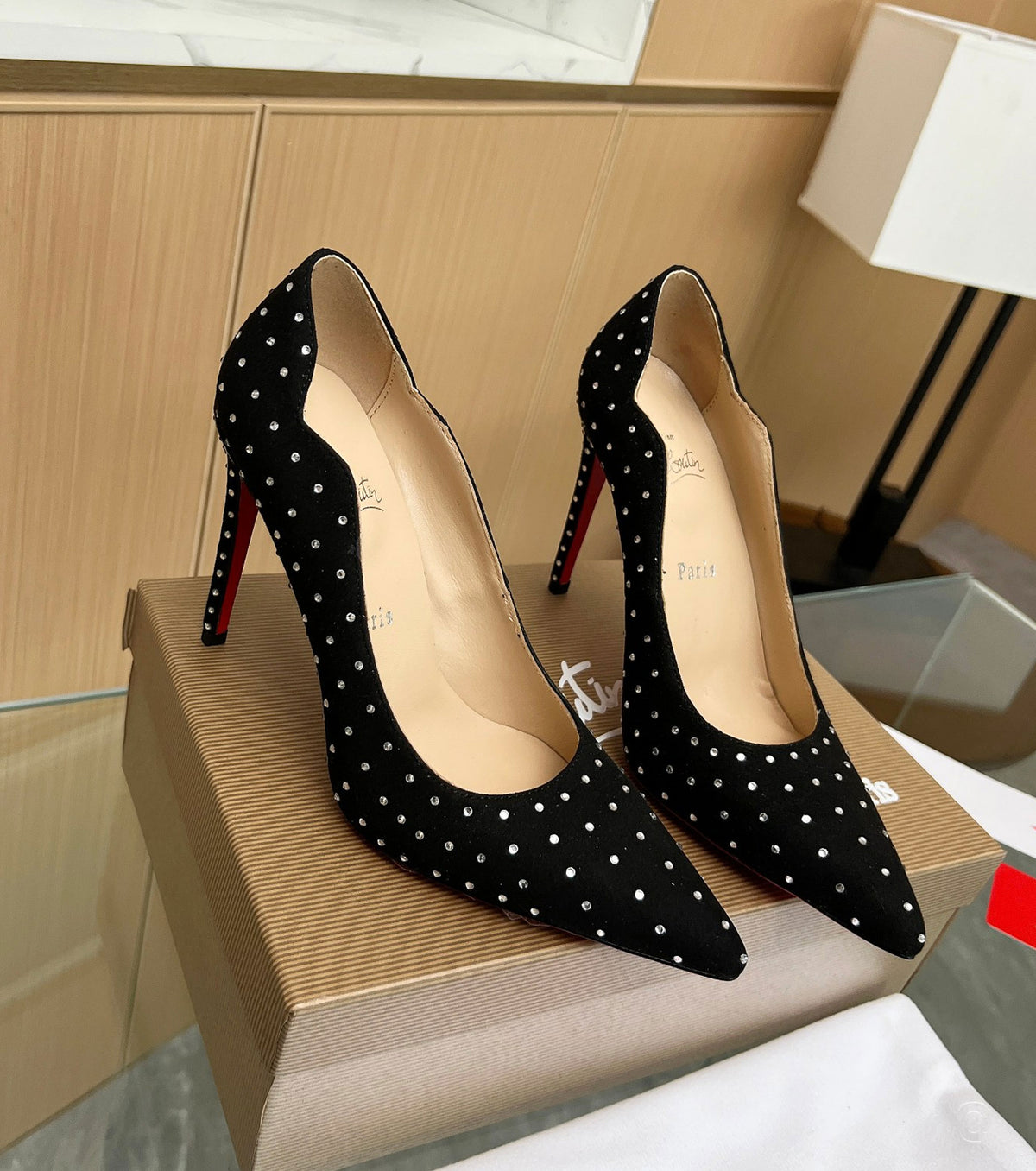 Hot Chick 100 Plume Suede Pumps