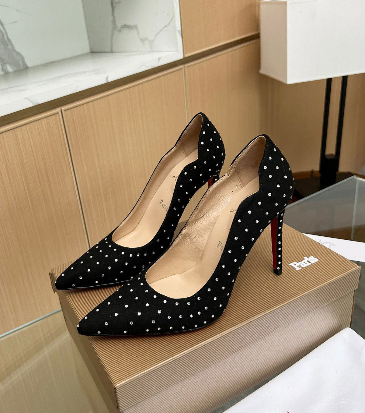 Hot Chick 100 Plume Suede Pumps