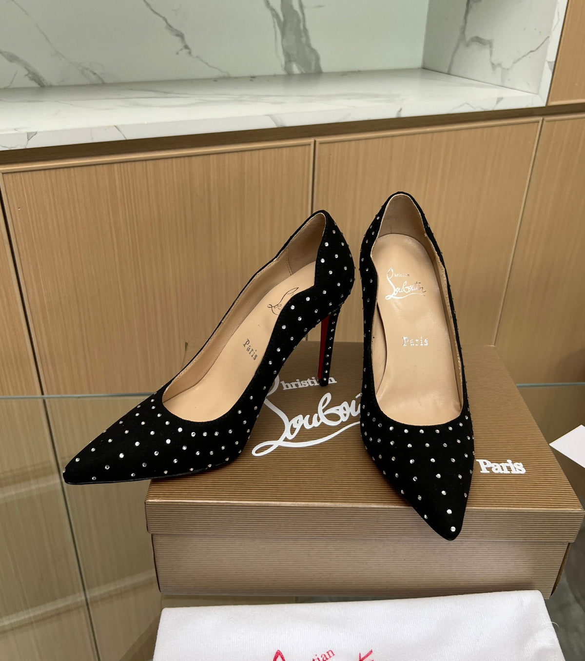 Hot Chick 100 Plume Suede Pumps