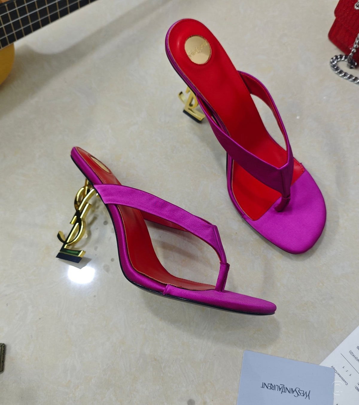 OPYUM mules in satin crepe