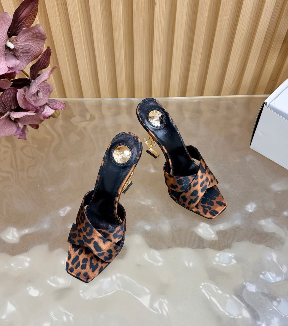 OPYUM mules in satin crepe