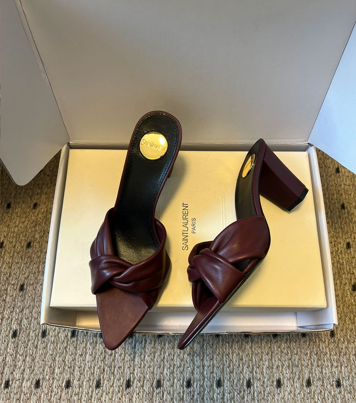 Franciane 75 leather mules