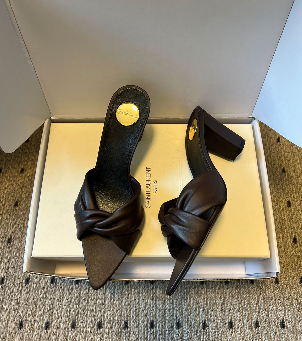 Franciane 75 leather mules