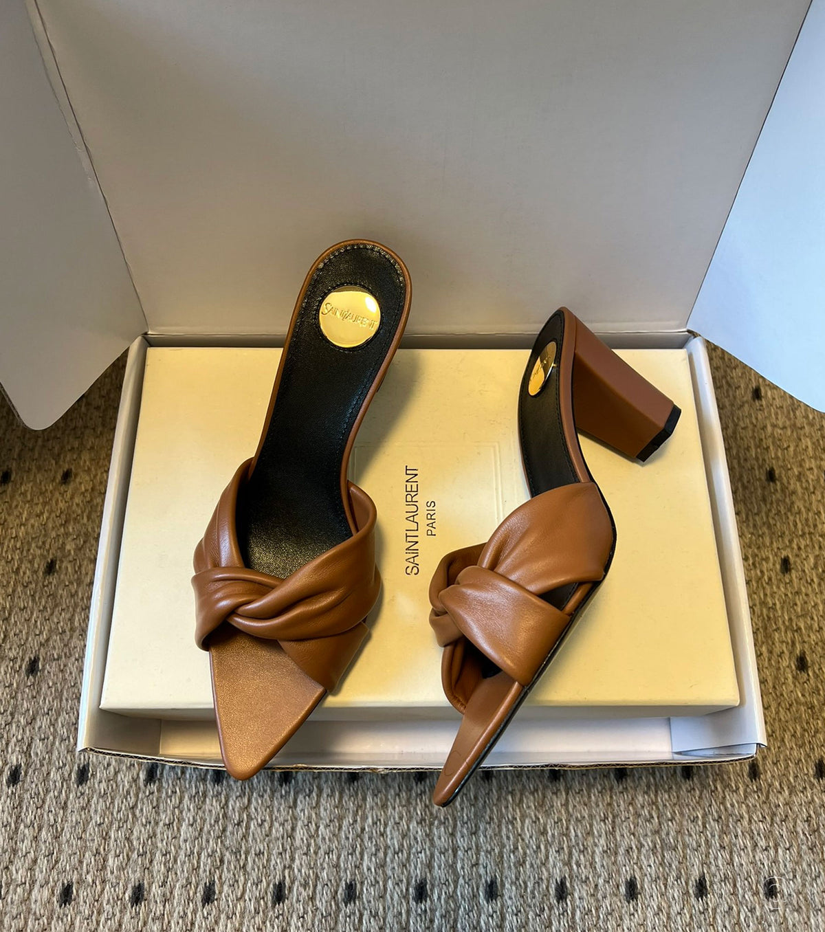 Franciane 75 leather mules