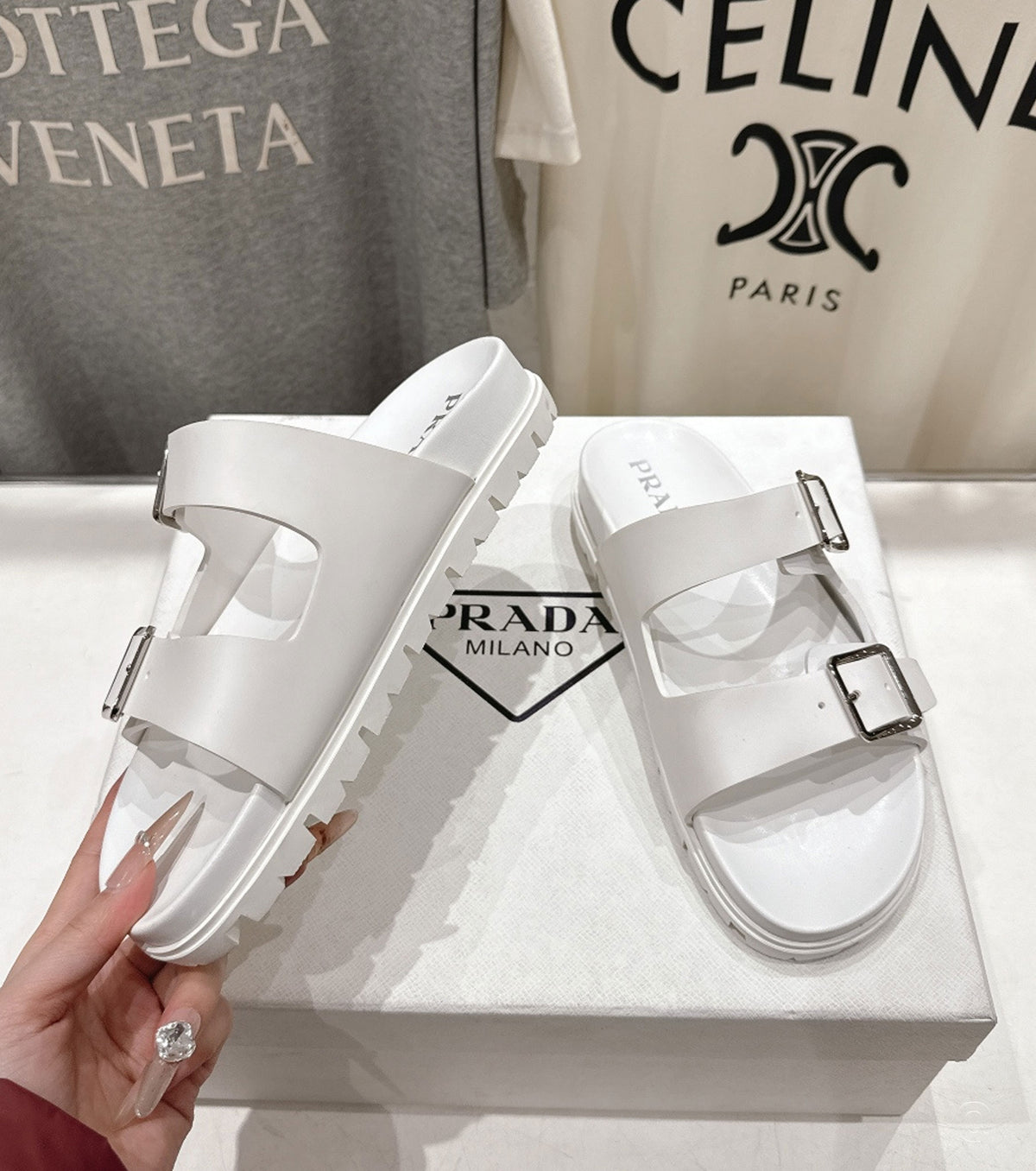 Buckle-strap sandals
