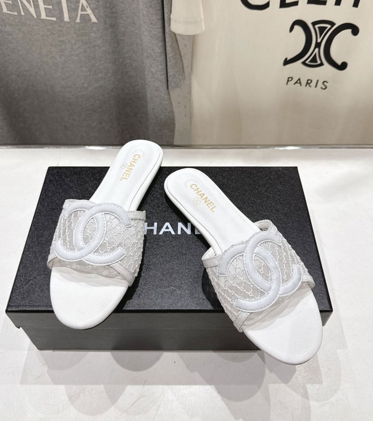 Leather slides