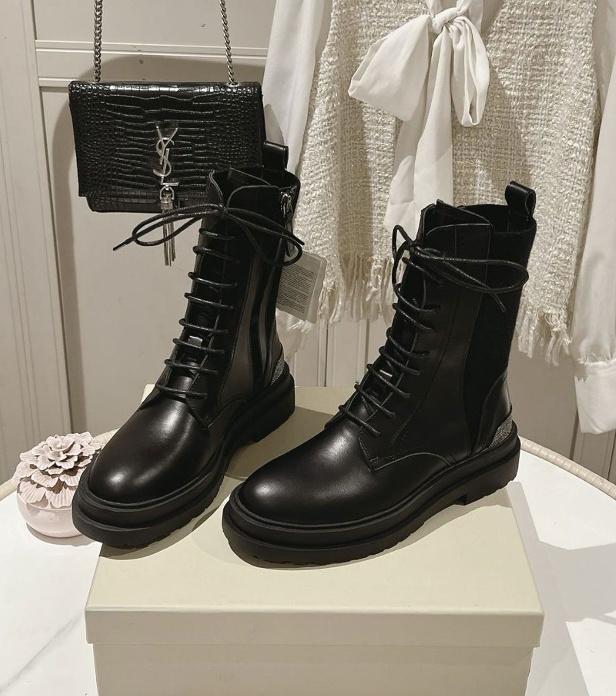 Leather boots