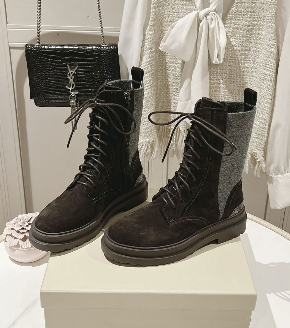 Leather boots