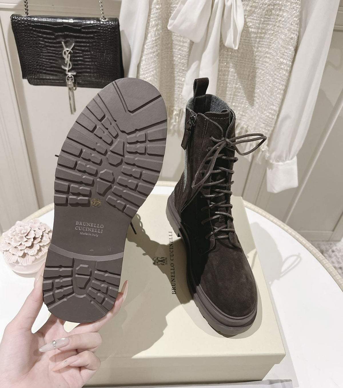 Leather boots