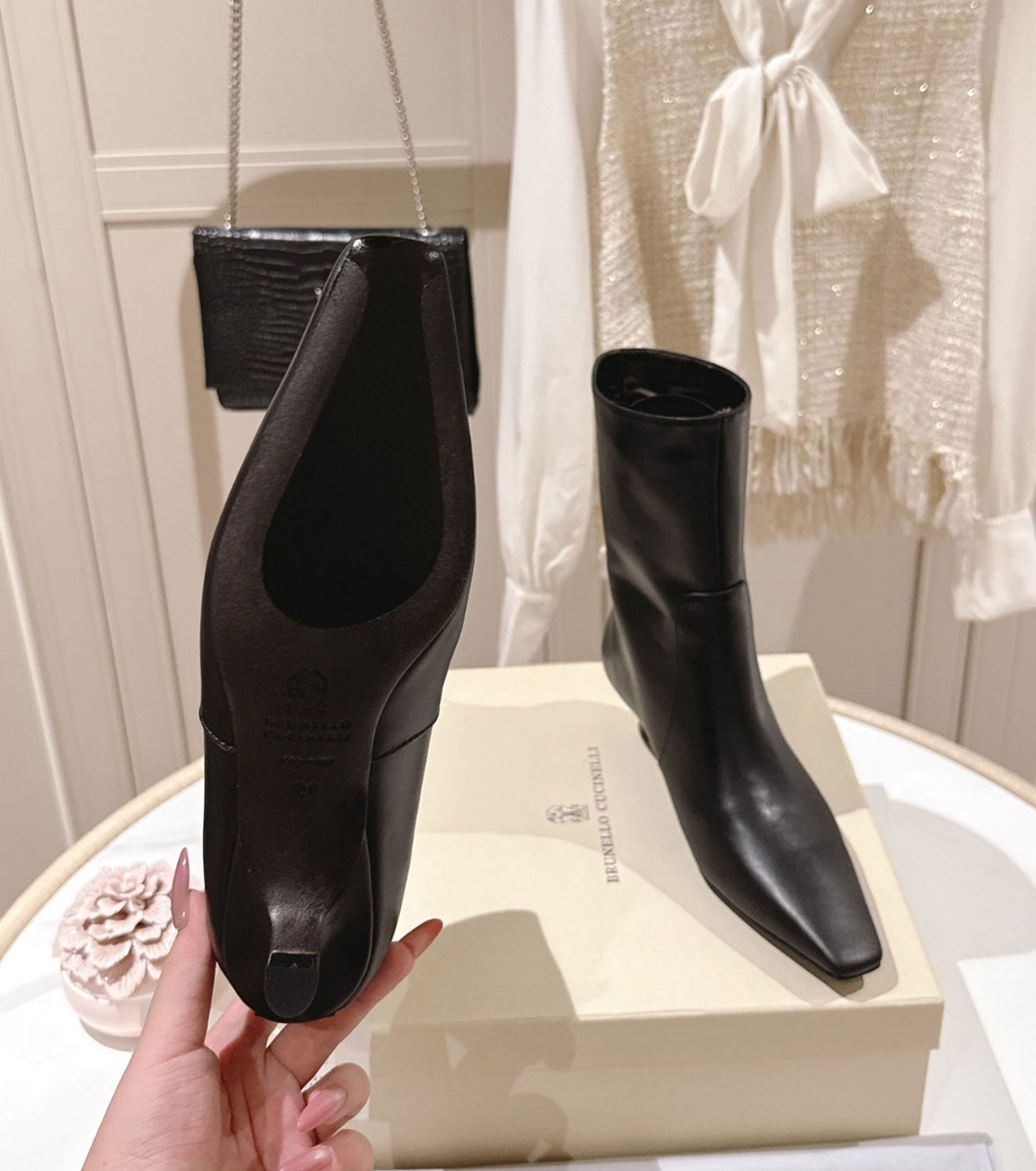 Leather boots