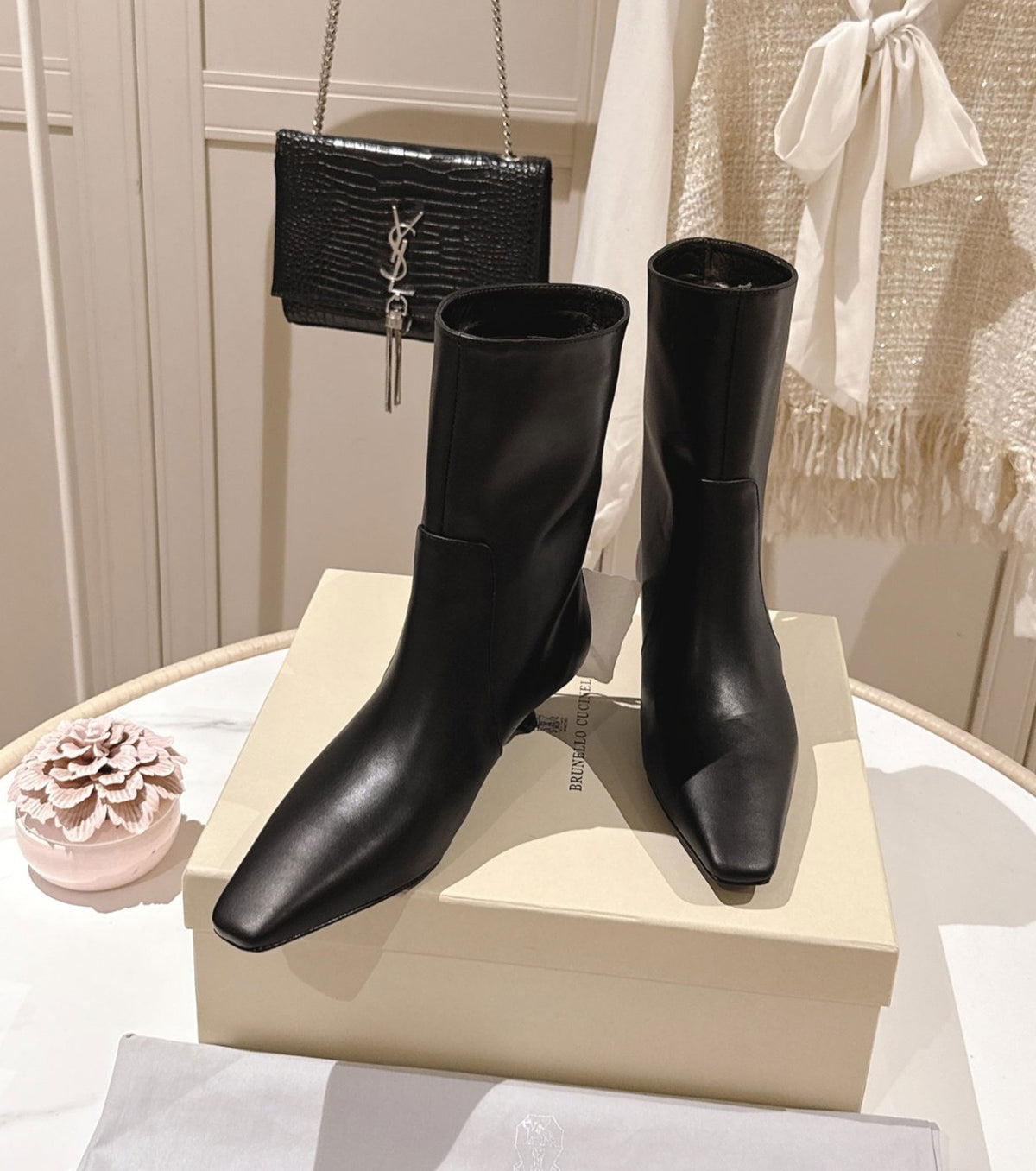 Leather boots