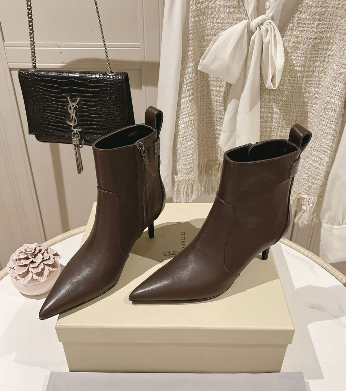 Leather boots