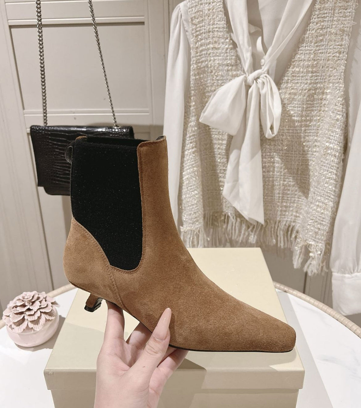 Leather boots