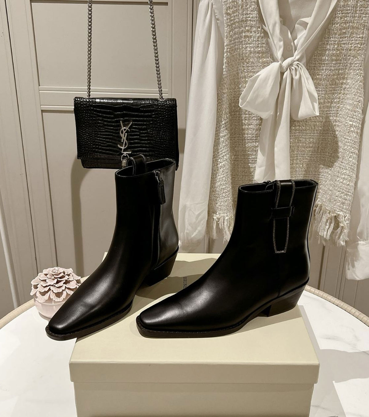 Leather boots