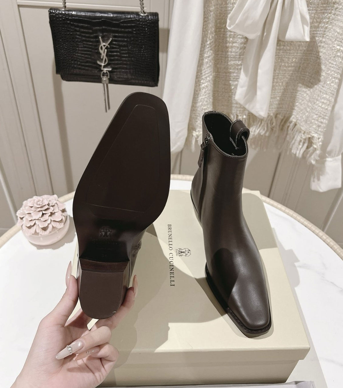 Leather boots
