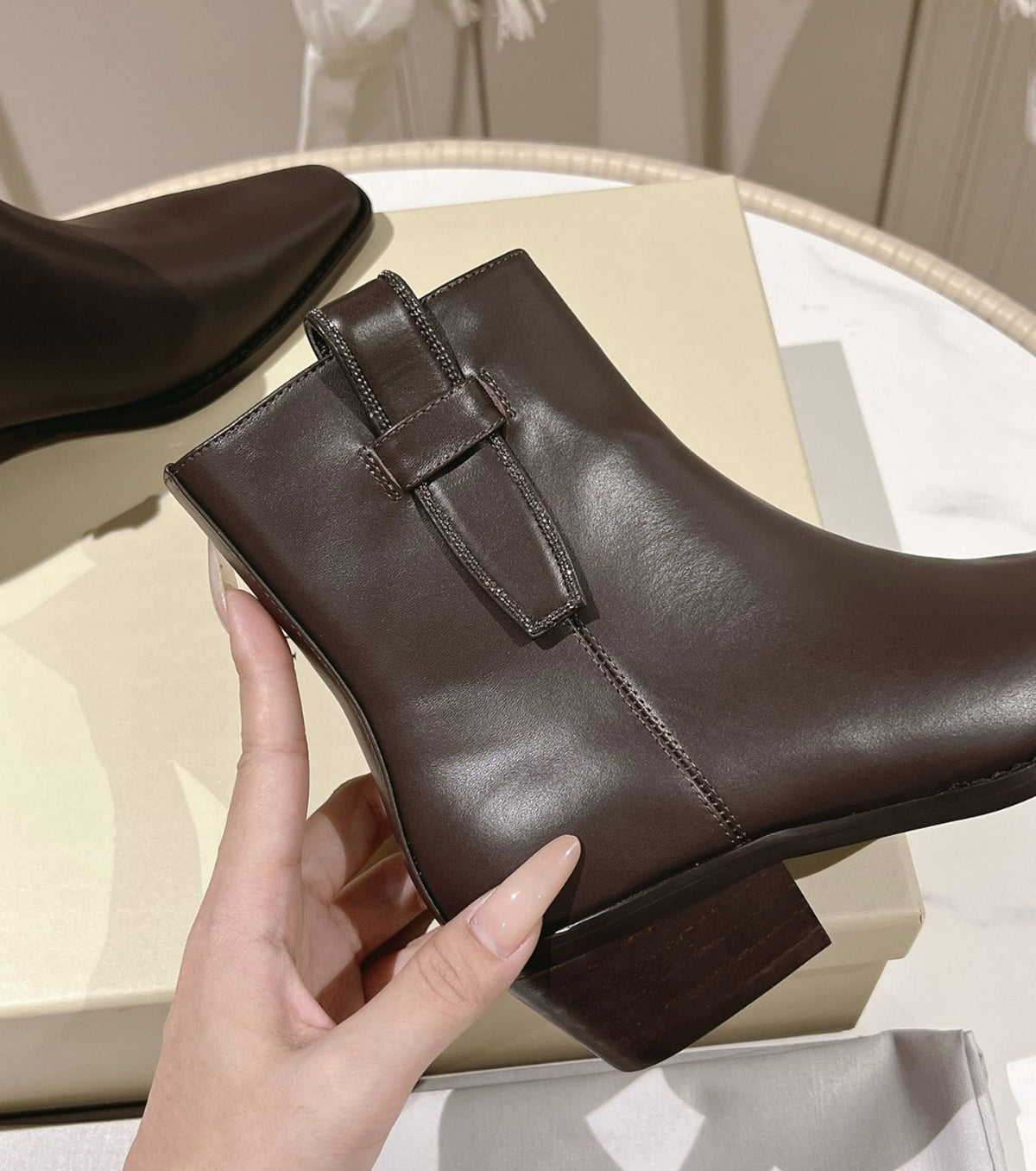 Leather boots