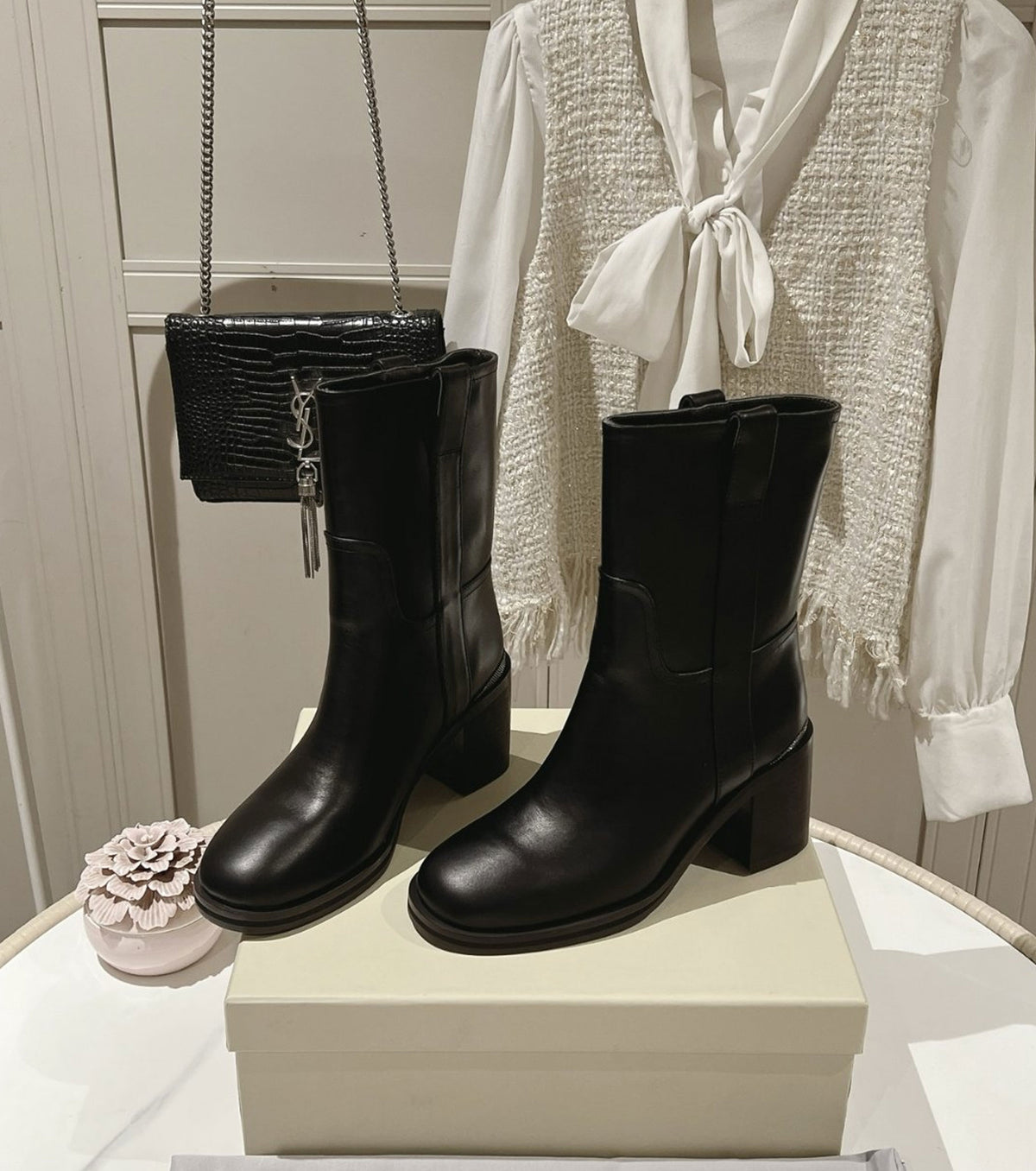 Leather boots