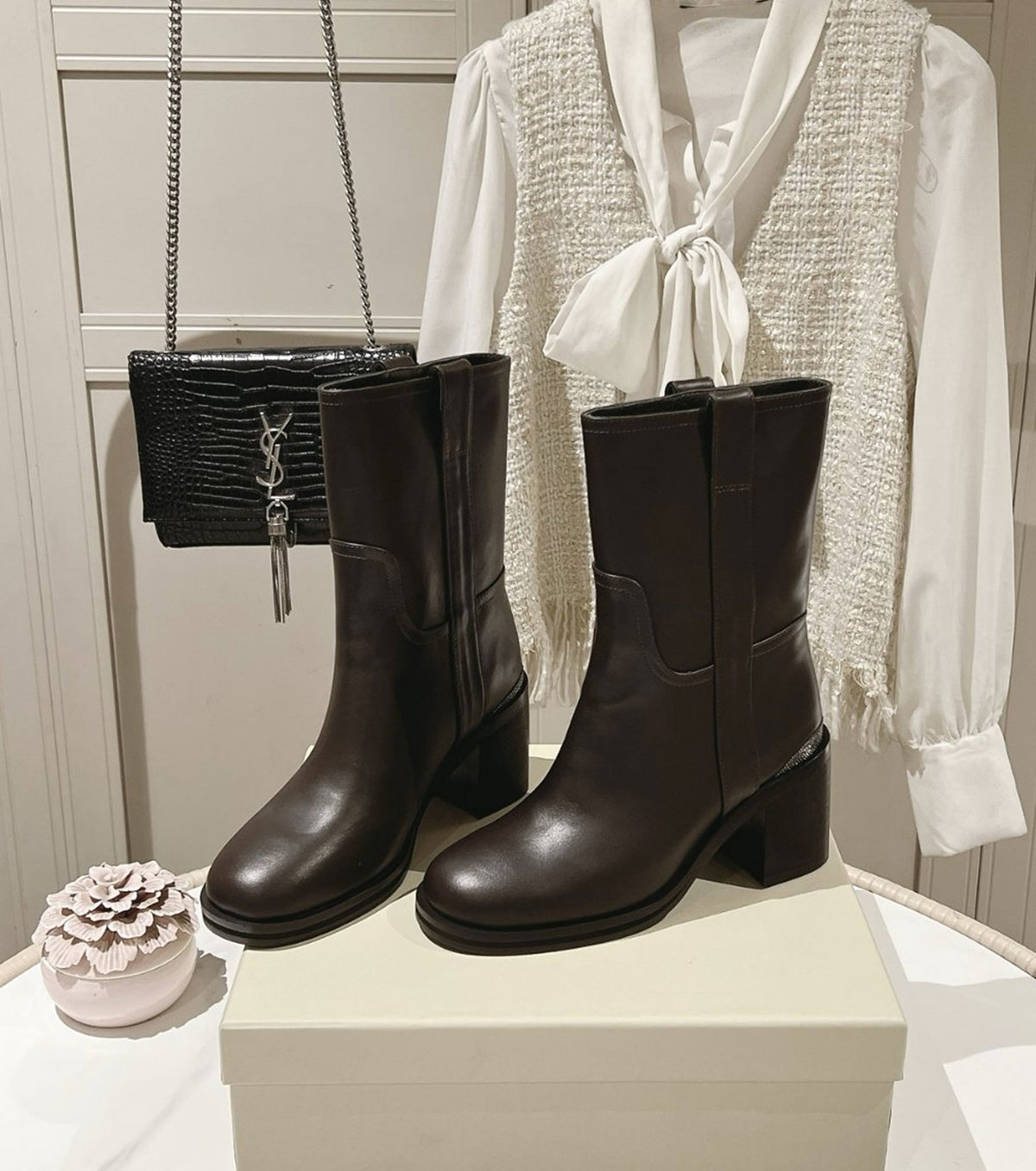 Leather boots