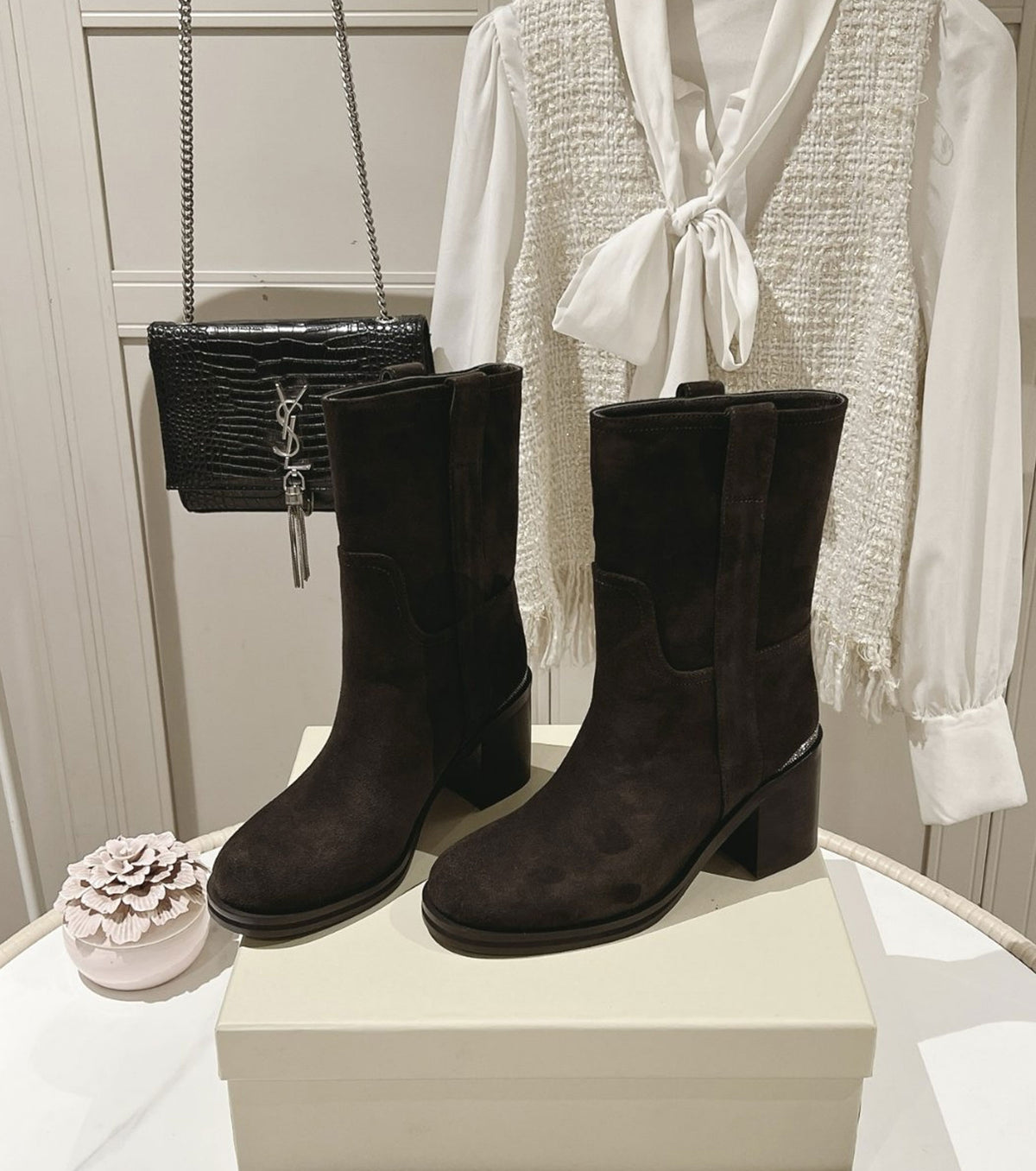 Leather boots