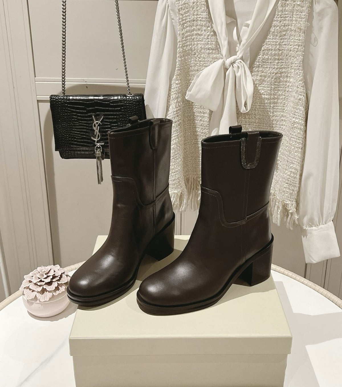 Leather boots