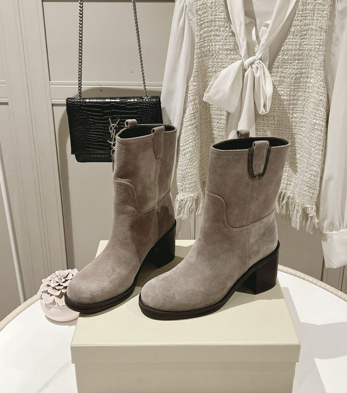 Leather boots