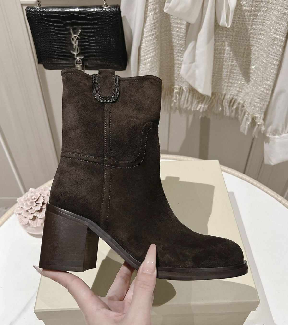 Leather boots