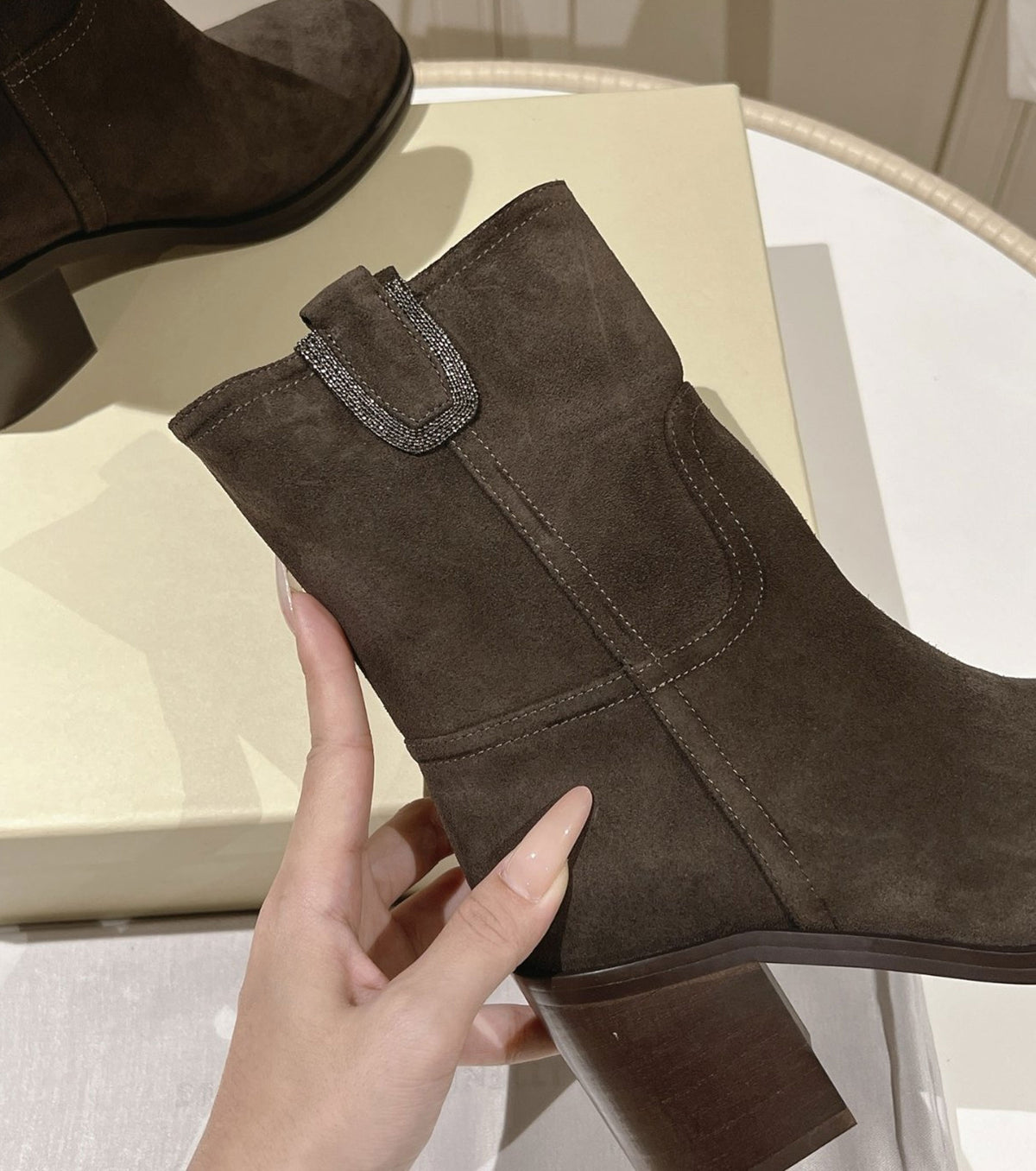 Leather boots