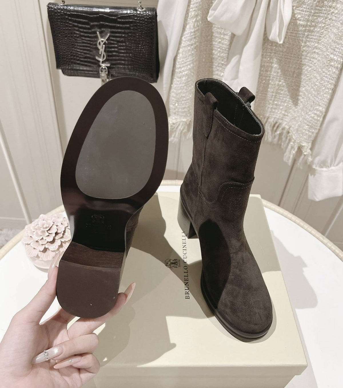 Leather boots