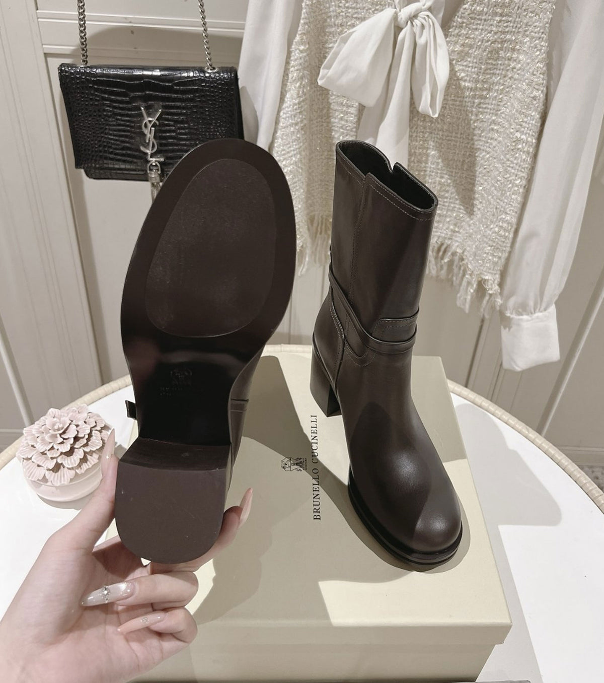 Leather boots