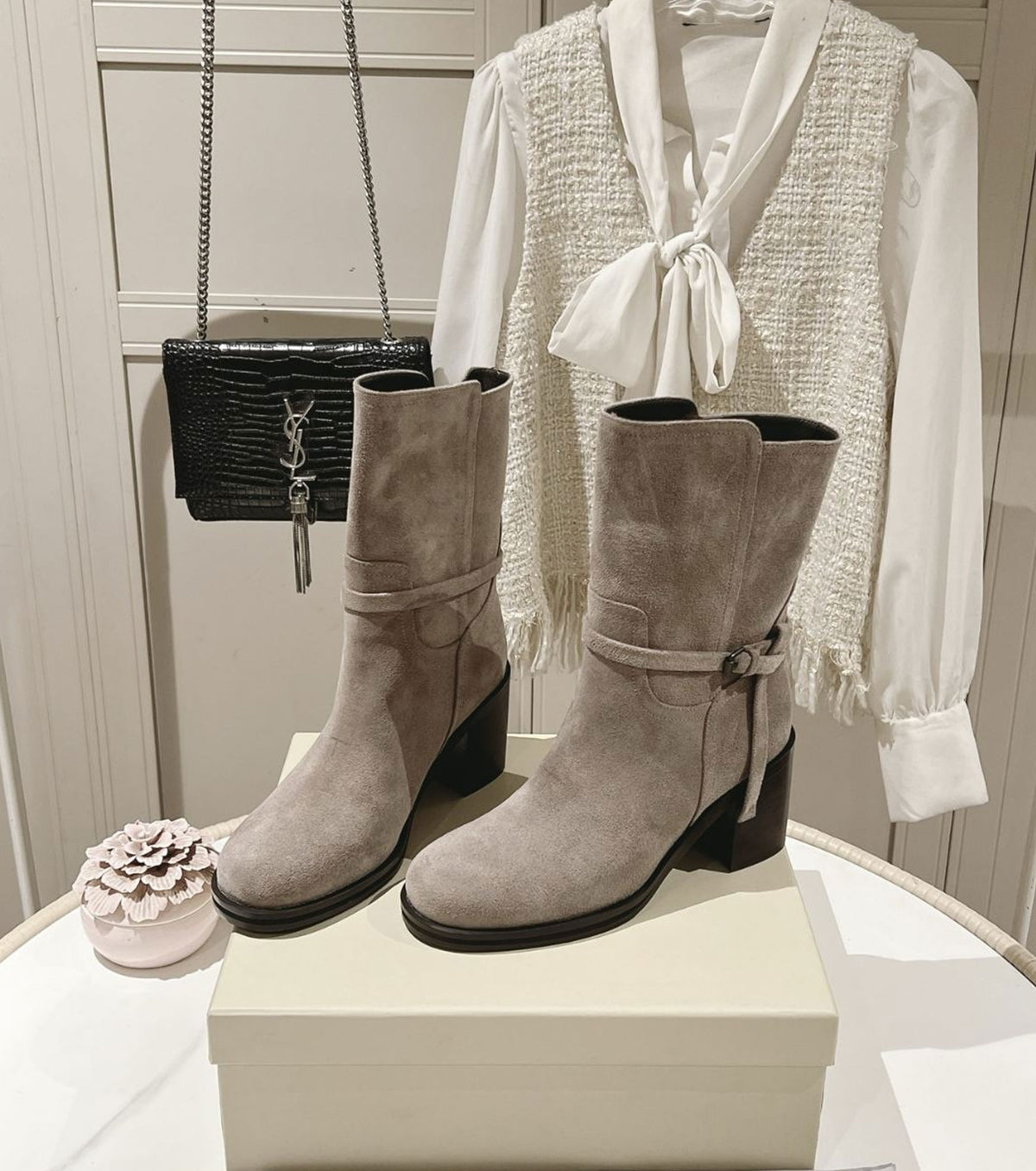 Leather boots