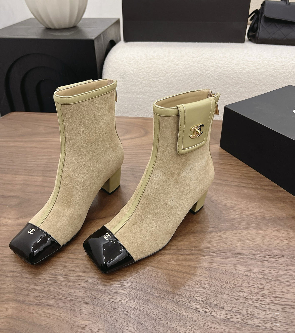 Suede ankle boots