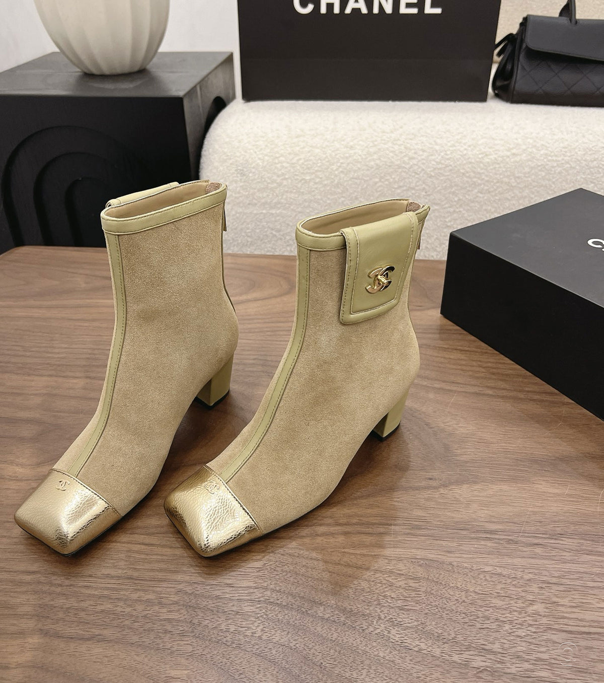 Suede ankle boots