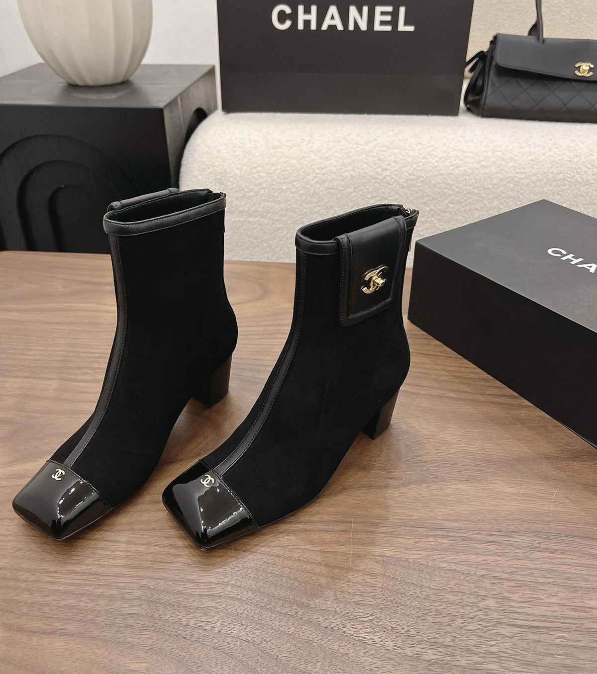 Suede ankle boots