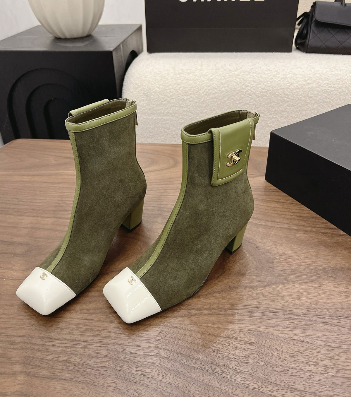 Suede ankle boots