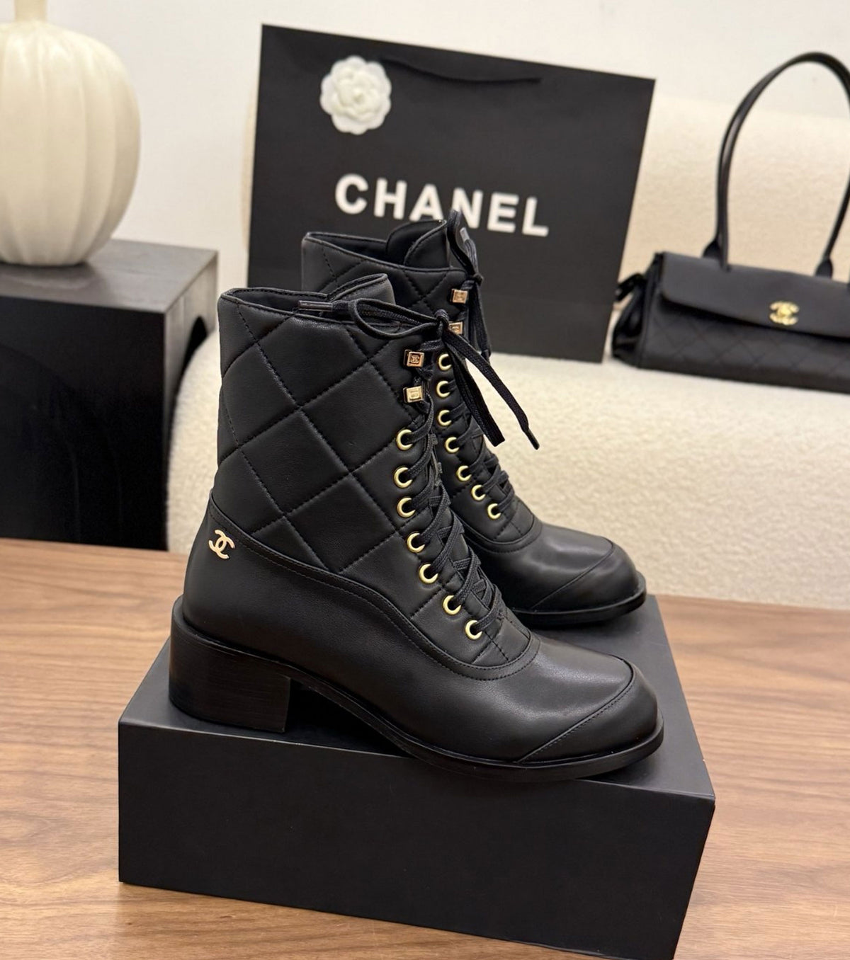 Leather boots