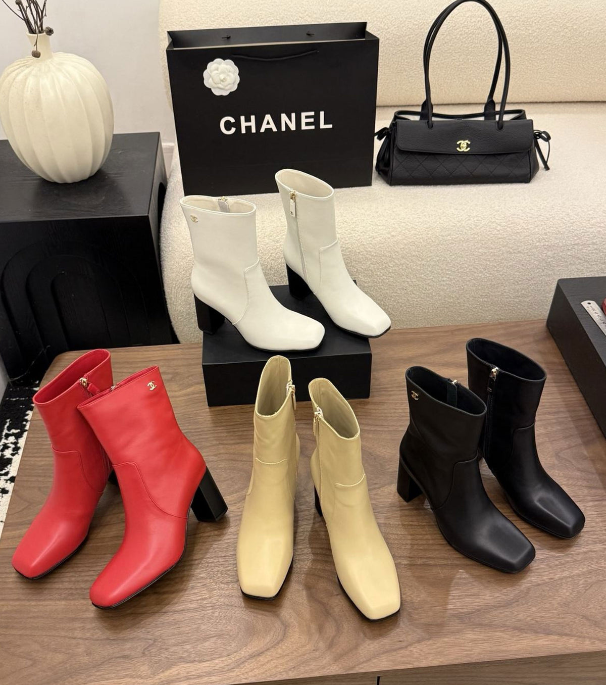 Leather boots