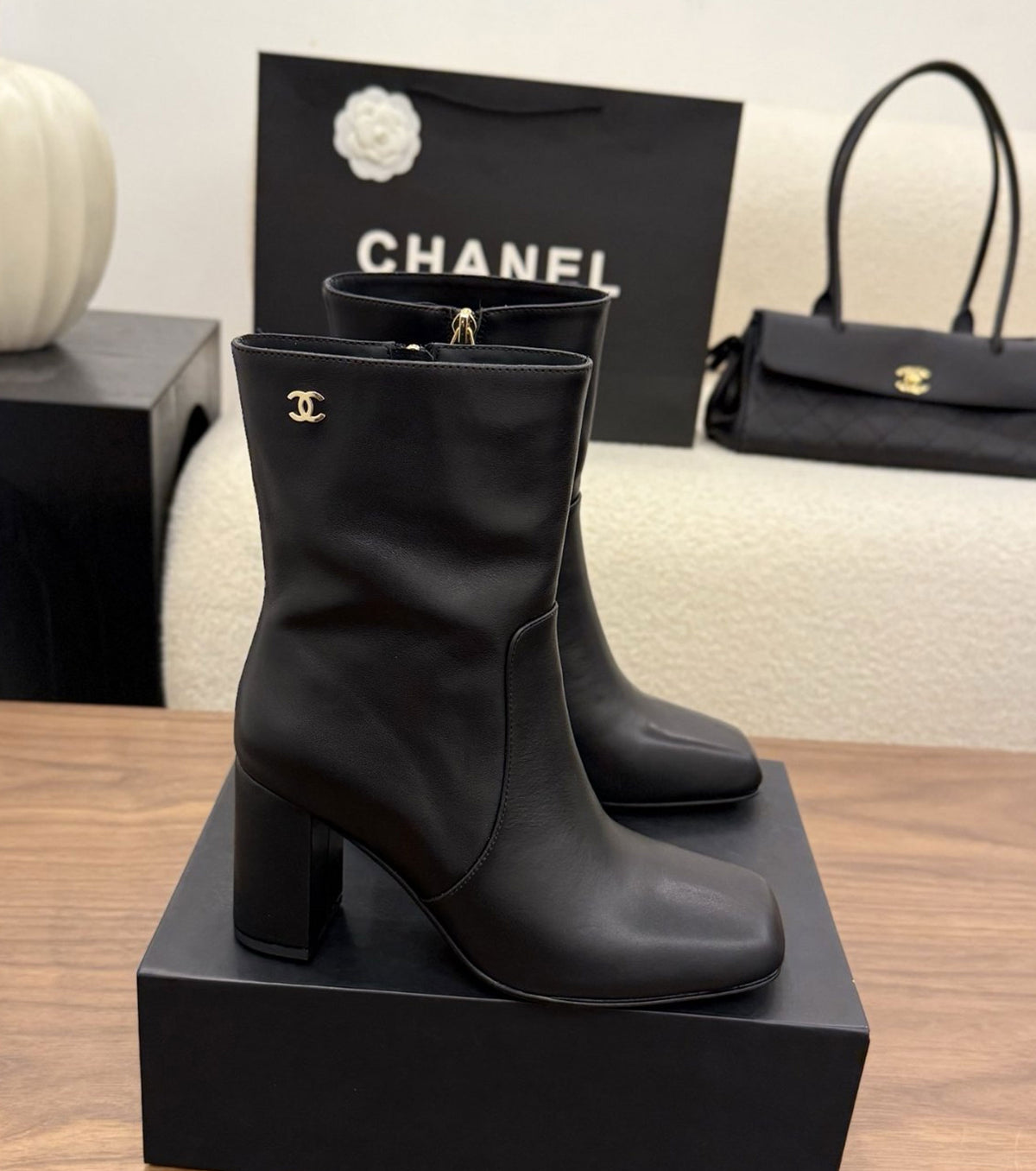 Leather boots
