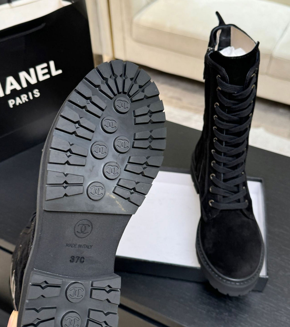 Leather boots