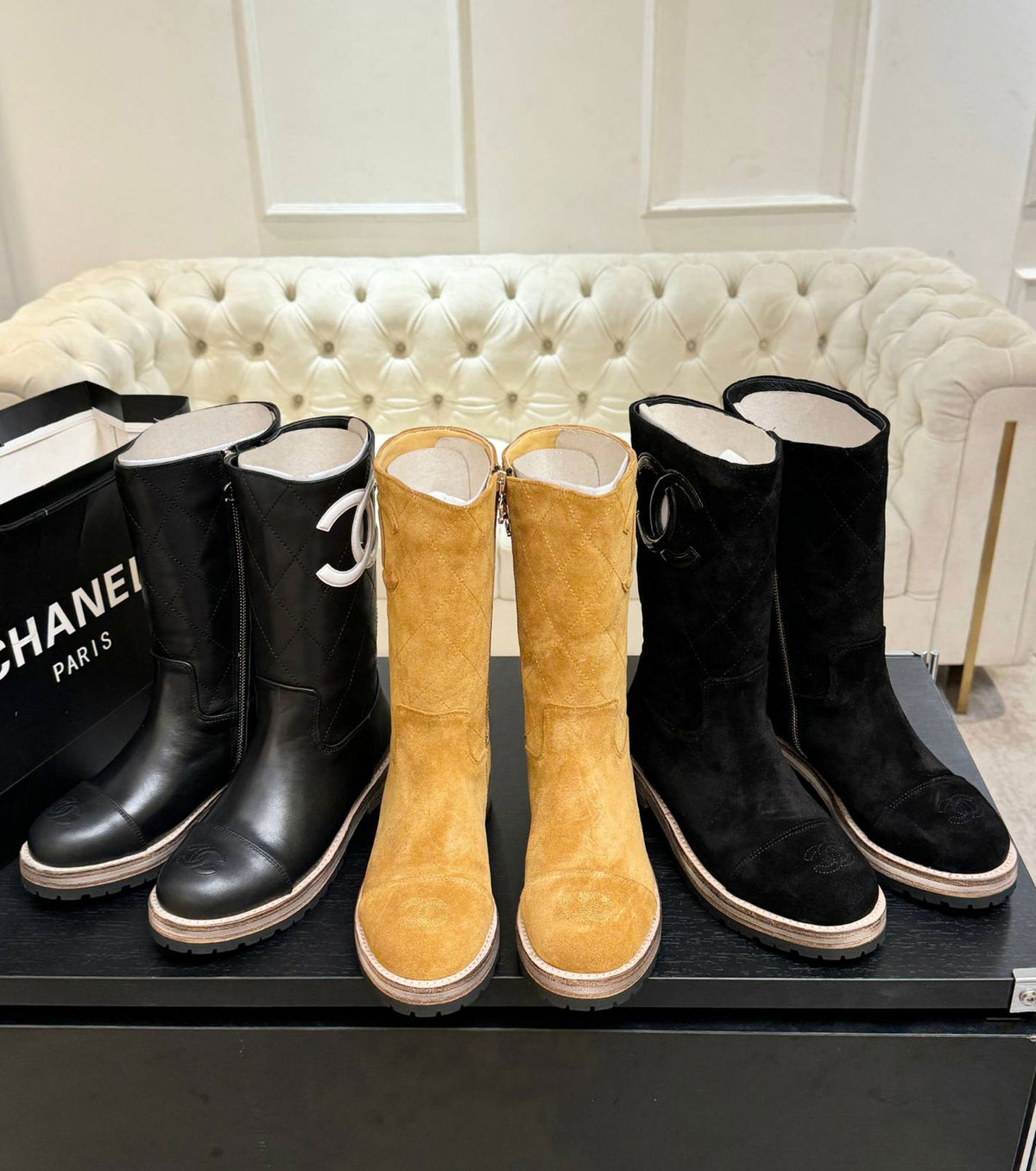 Leather boots