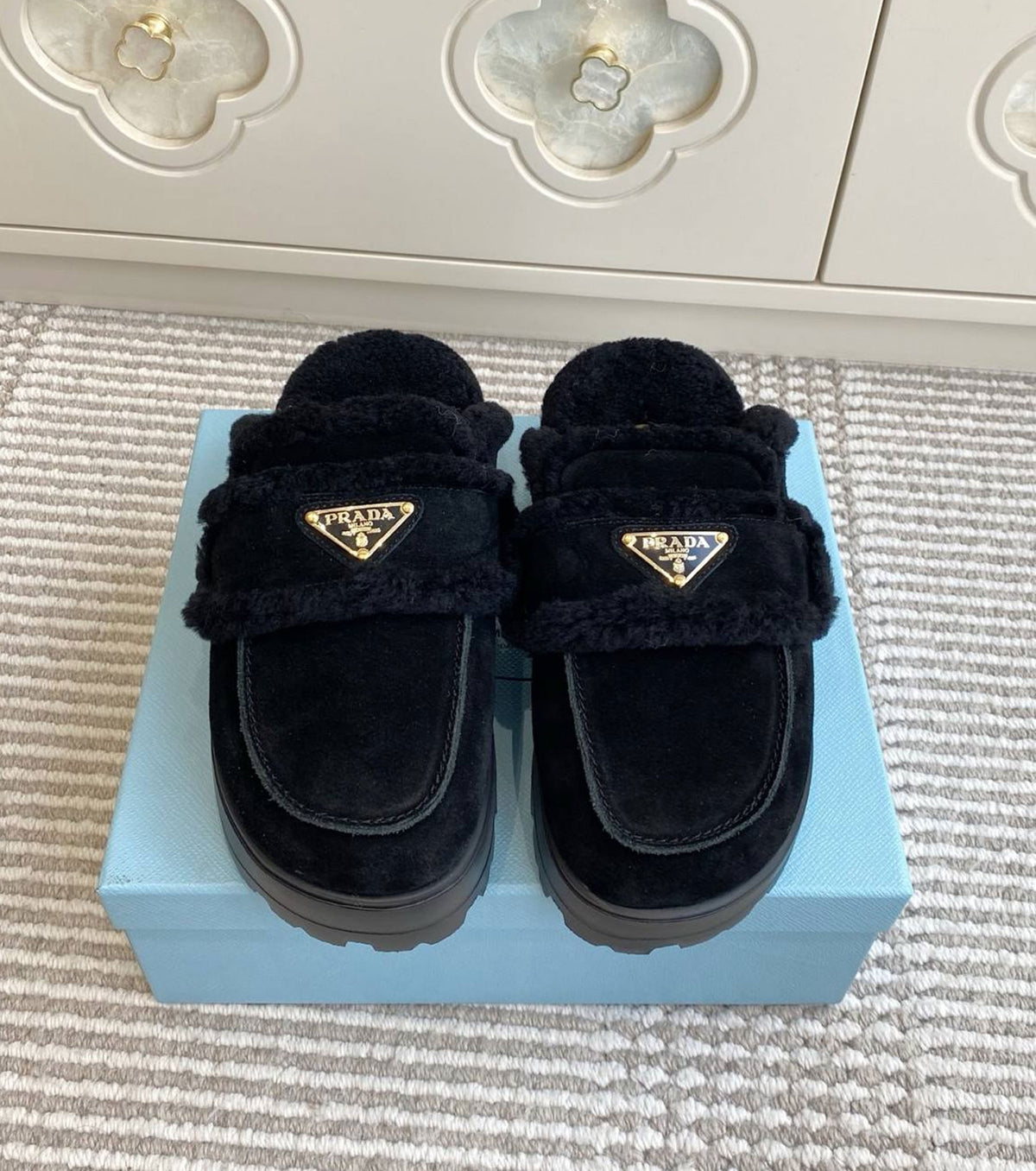 Suede Mules