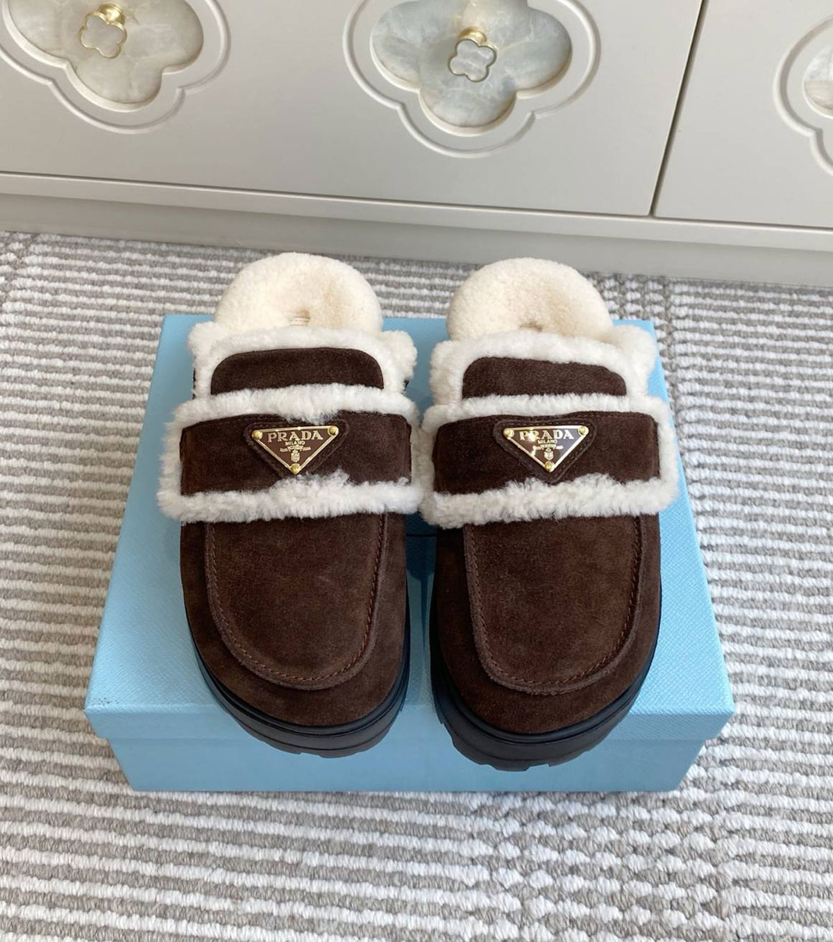 Suede Mules