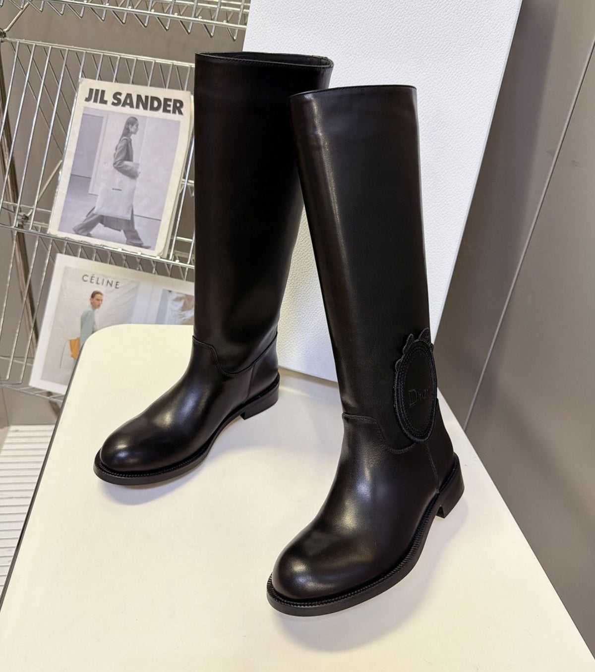 Leather boots