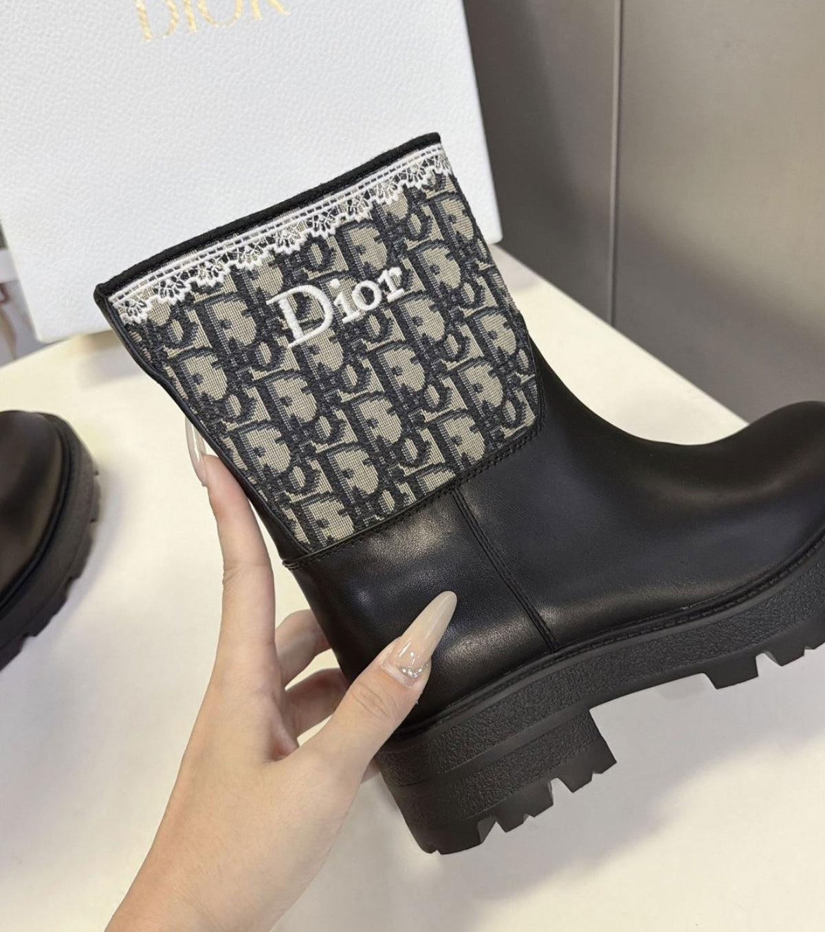 Leather boots