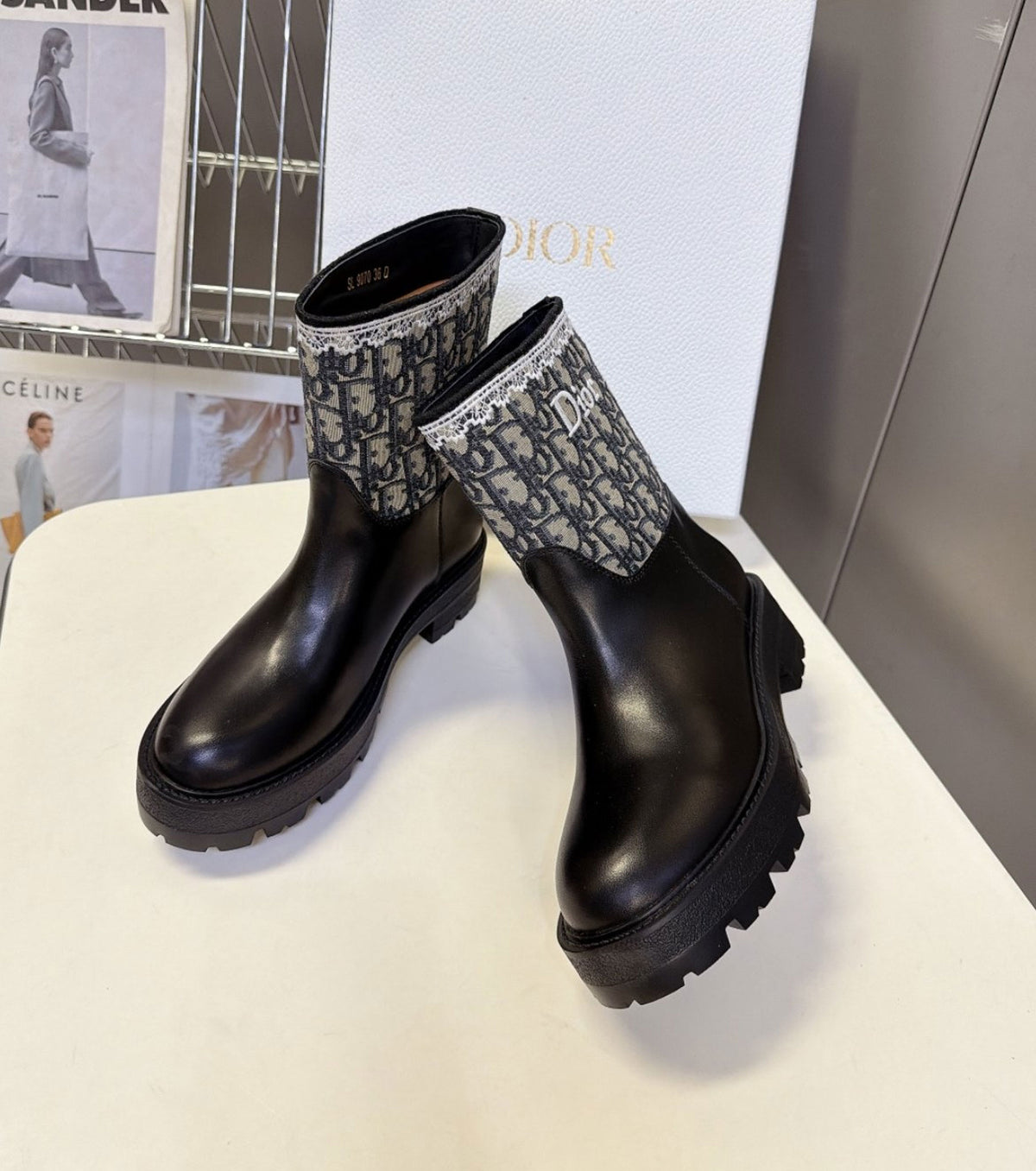 Leather boots