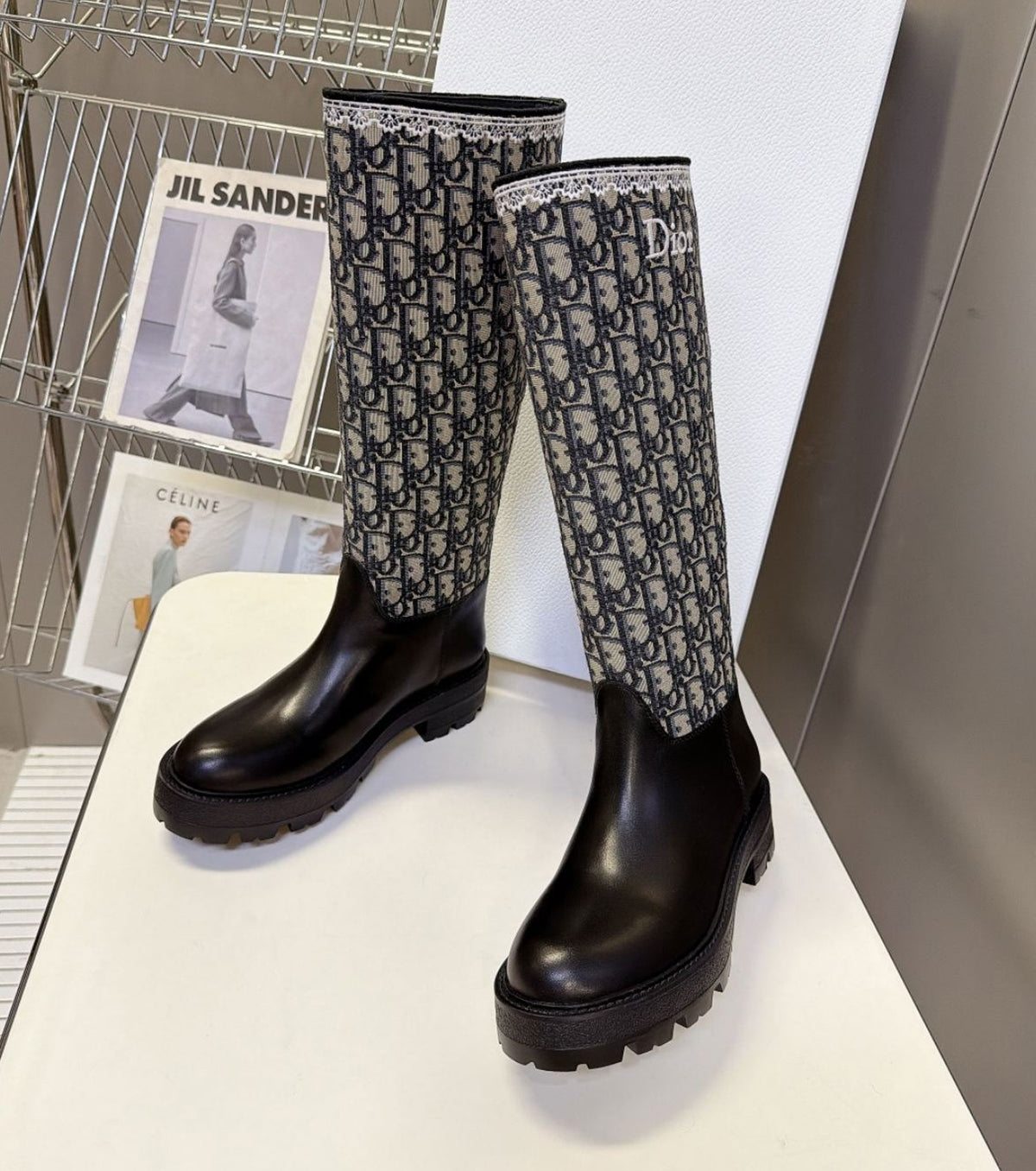Leather boots