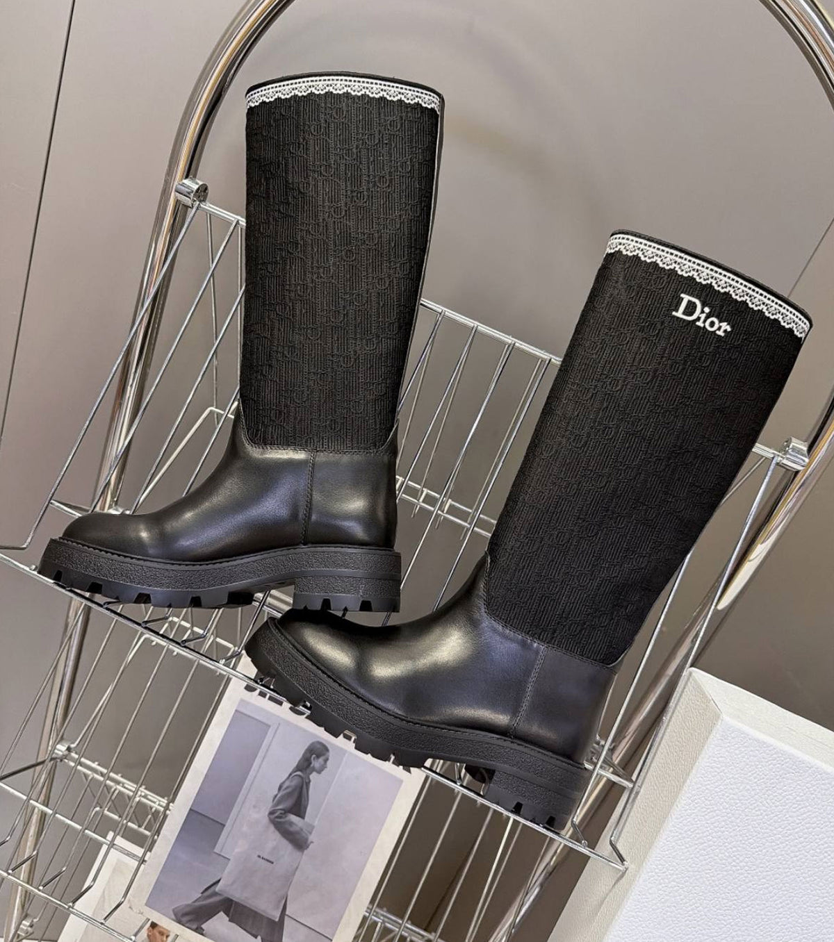 Leather boots